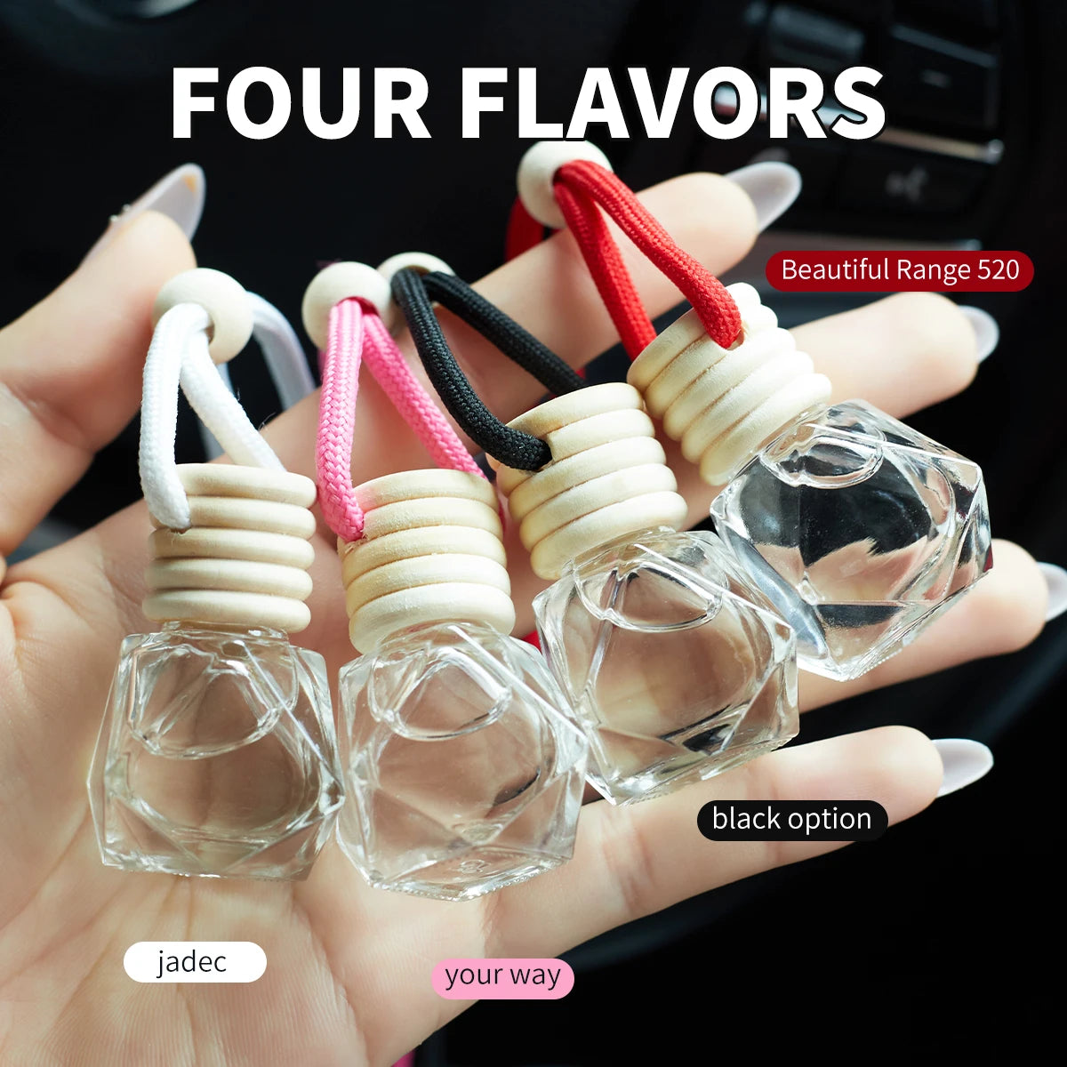 Hanging Car Perfume Bottle – Long-Lasting Interior Air Freshener