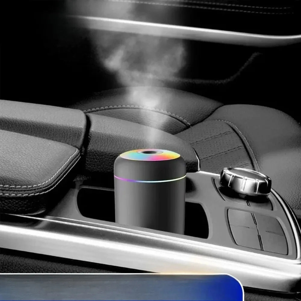 USB Car Humidifier & Aroma Diffuser – 180mL with LED Light