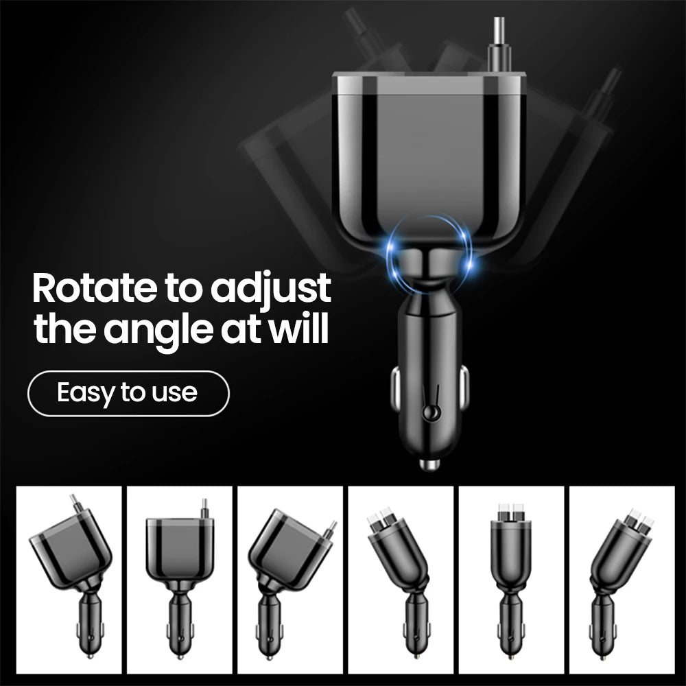 5-in-1 Retractable Fast Car Charger