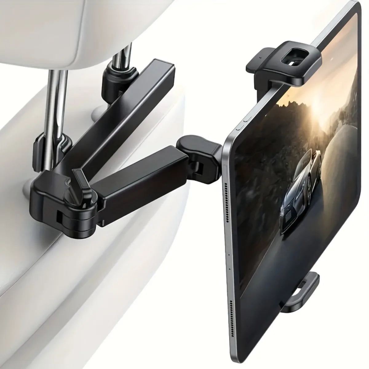 Adjustable Headrest Tablet & Phone Holder – 4.7–12.9 Inch